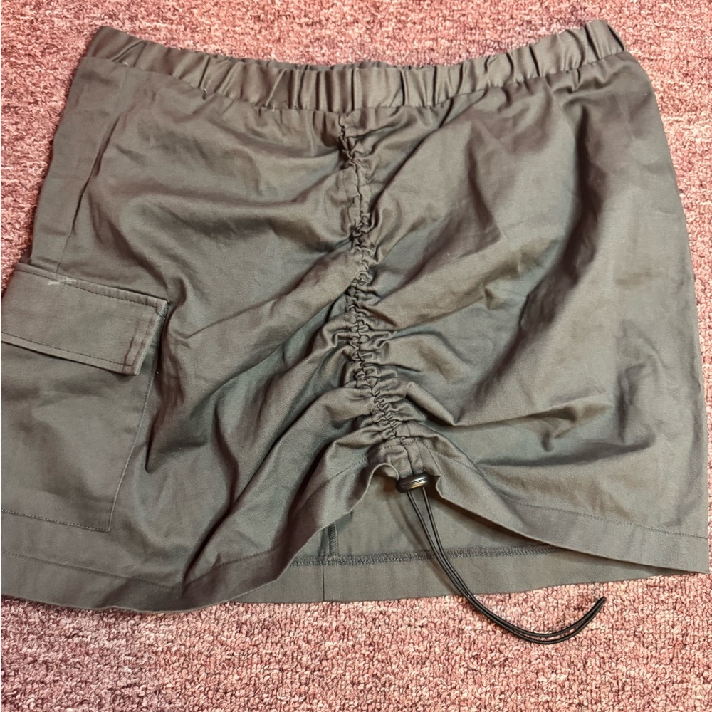 Fashion Nova Gray Ruched Skirt
